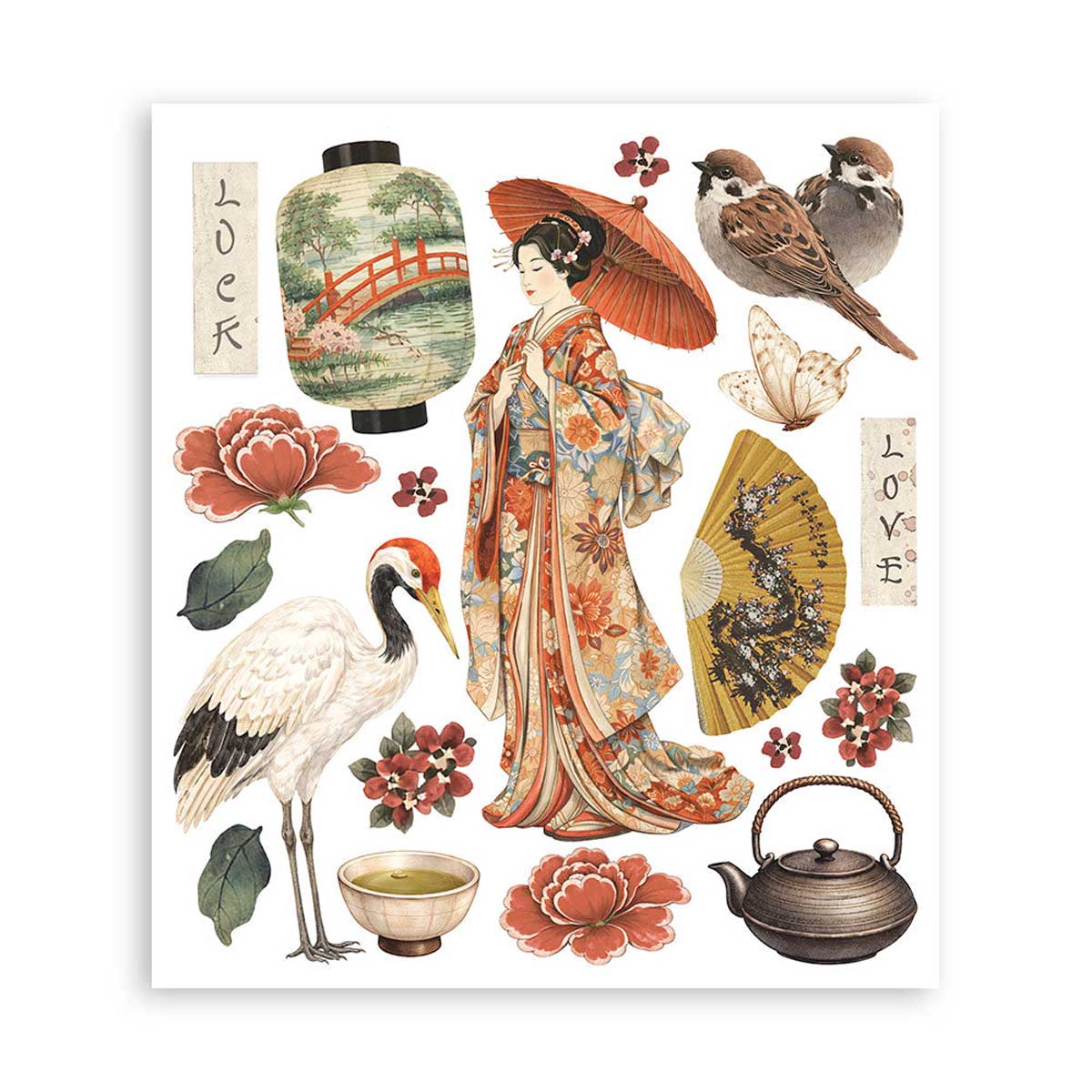Stamperia Oriental Garden Collection - Rub On Selection [DFLRBXG11] - Image 6