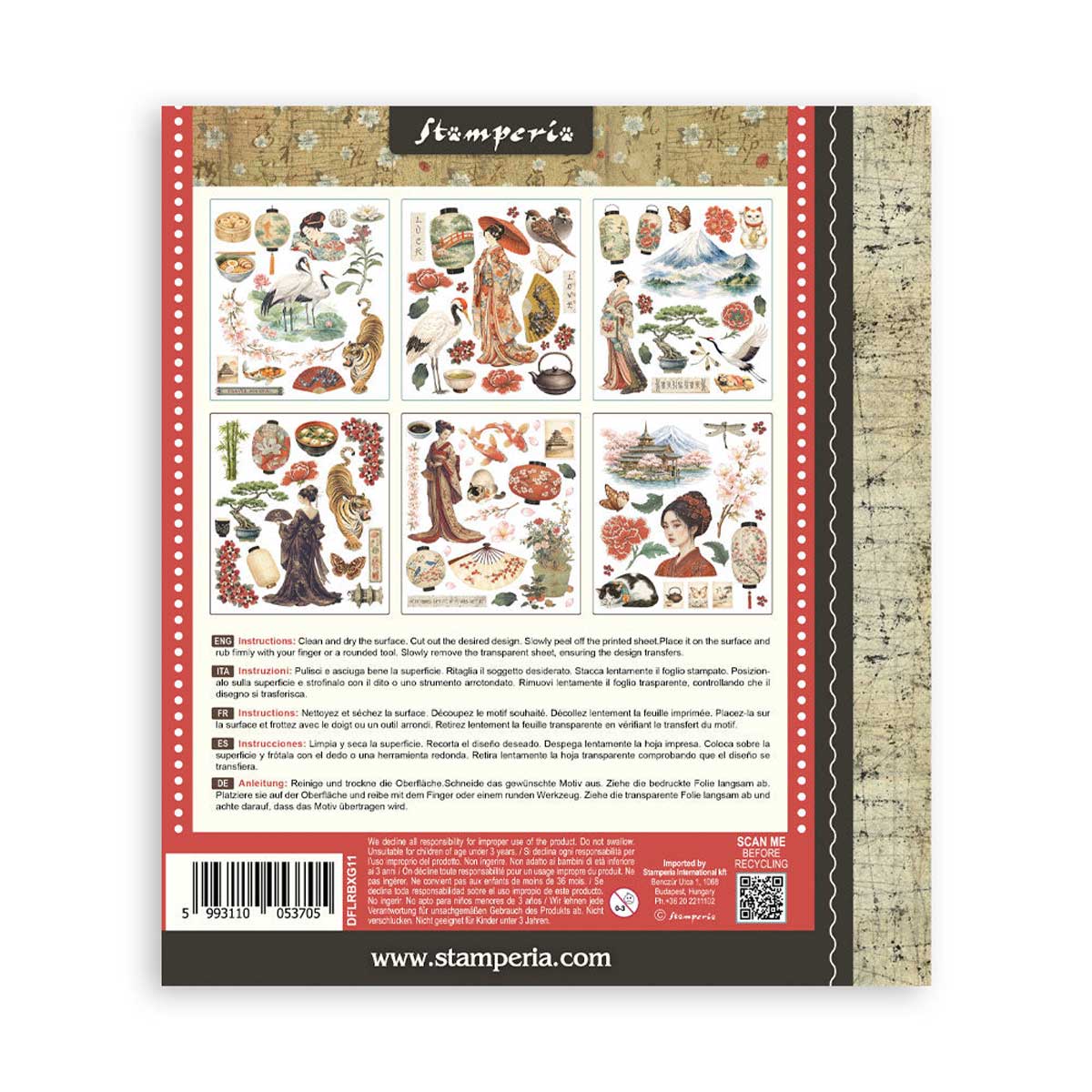 Stamperia Oriental Garden Collection - Rub On Selection [DFLRBXG11] - Image 8
