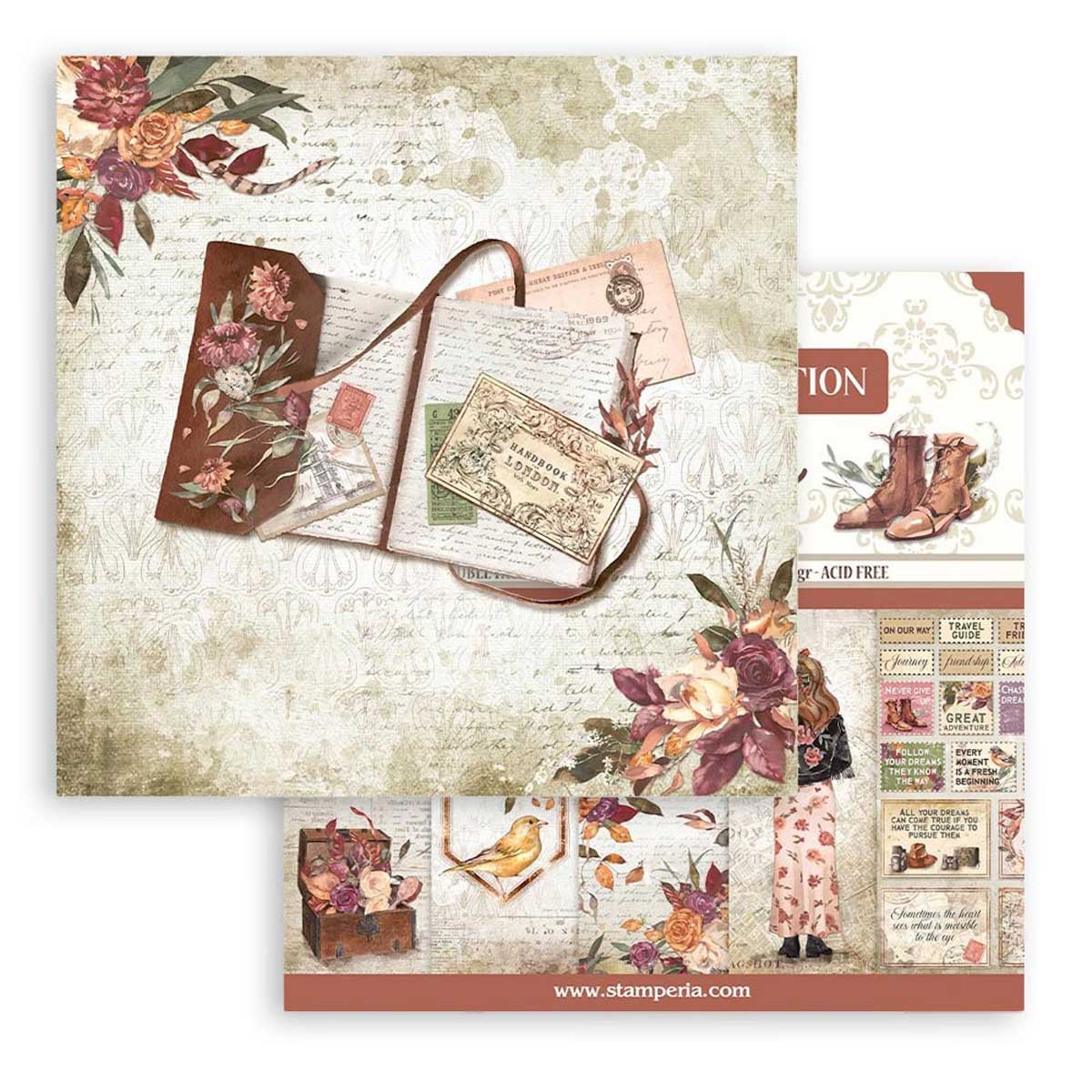 Stamperia Our Way Collection - 12" x 12" Paper Pad [SBBL115] - Image 2