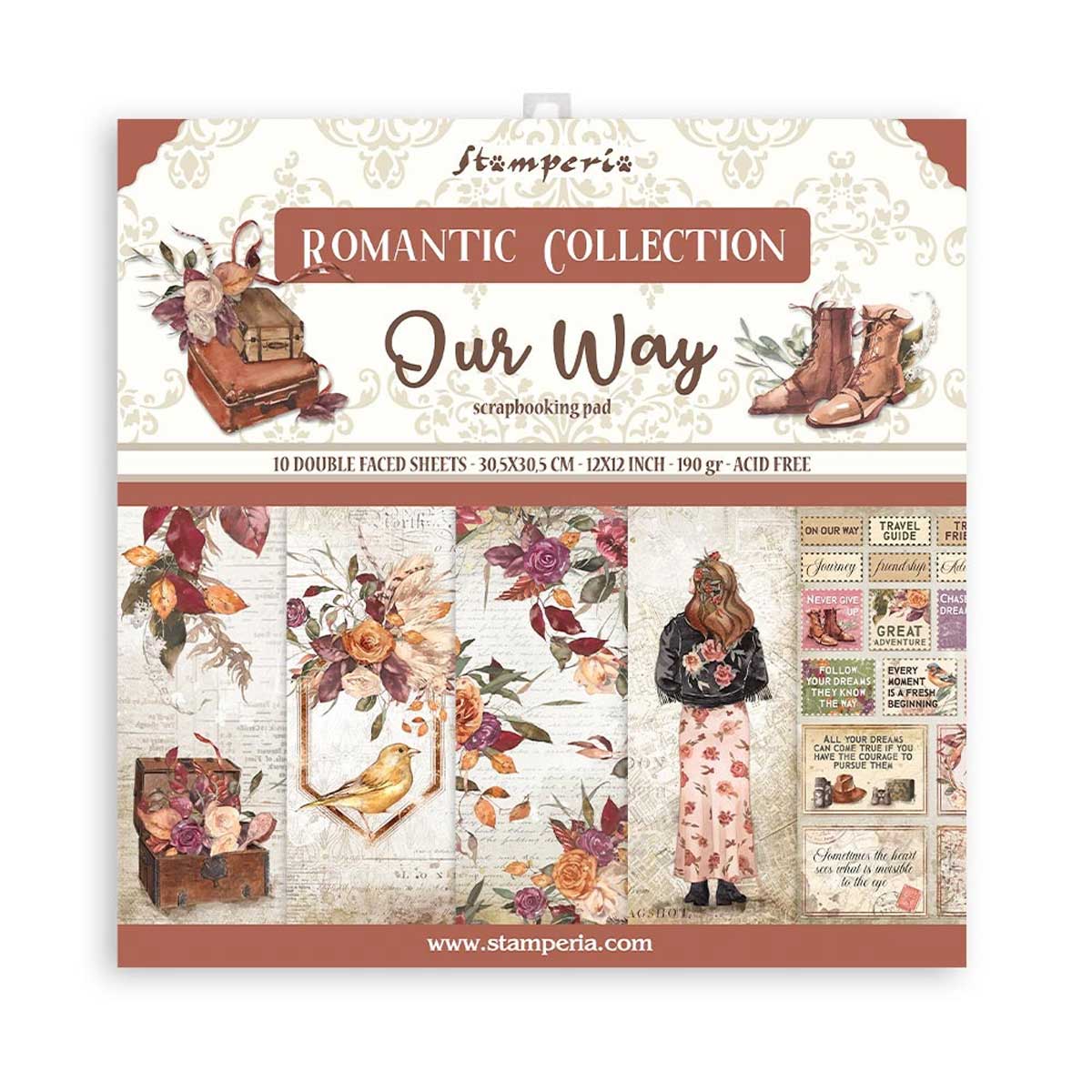 Stamperia Our Way Collection - 12" x 12" Paper Pad [SBBL115]