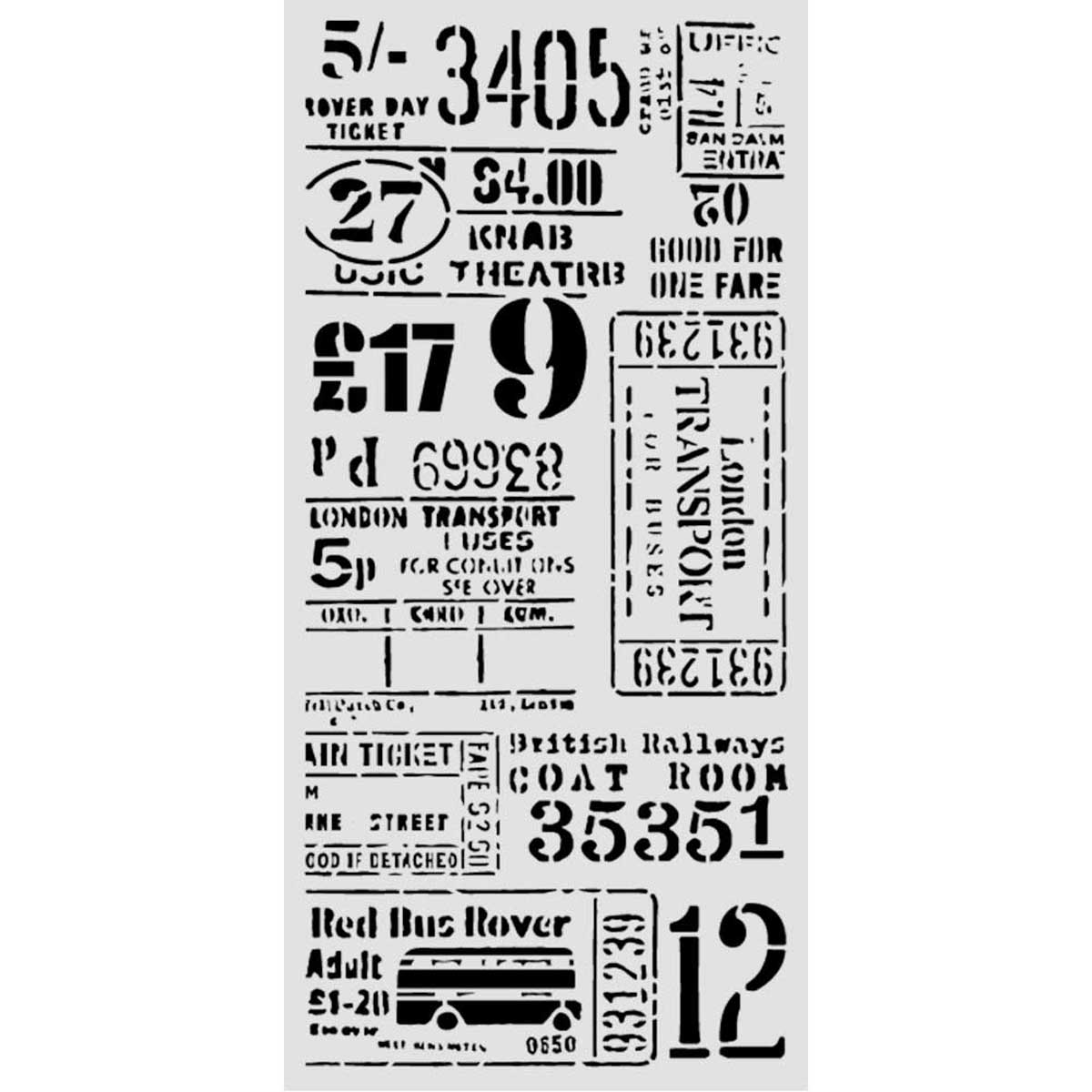 Stamperia Our Way Collection - Media Stencil - Tickets [KSTDL179] - Image 2