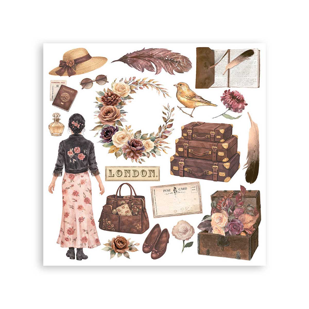 Stamperia Our Way Collection - Rub On Kit [DFLRBX23] - Image 4