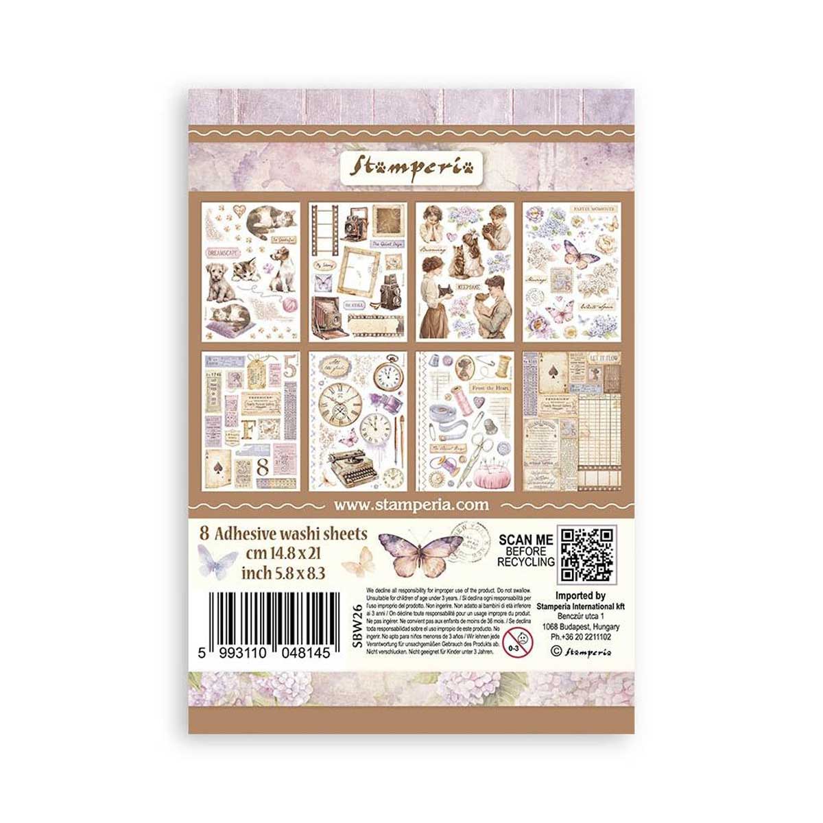 Stamperia Quiet Days Collection - A5 Washi Pad [SBW26] - Image 2