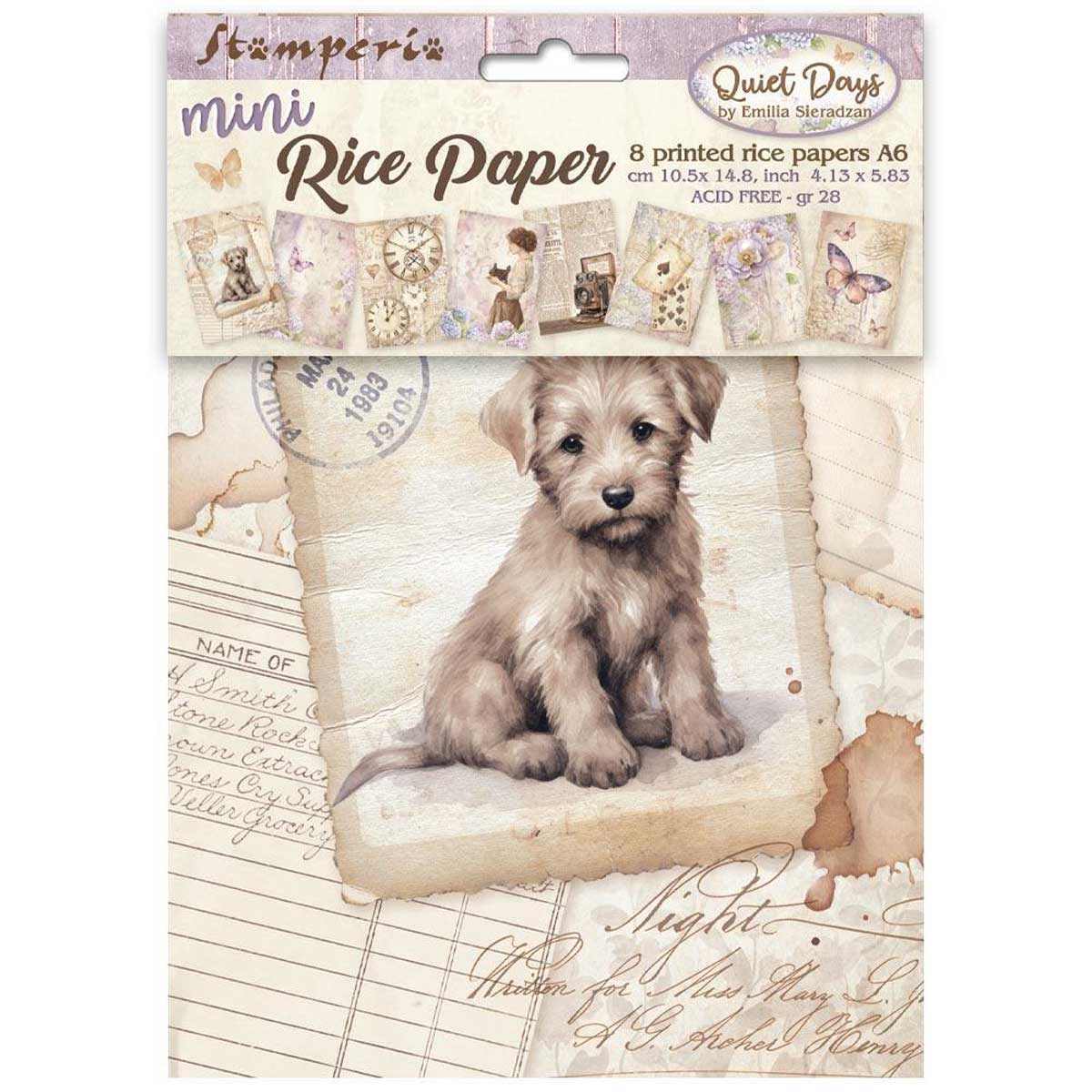 Stamperia Quiet Days Collection - A6 Mini Rice Paper Set [DFSA6X01]