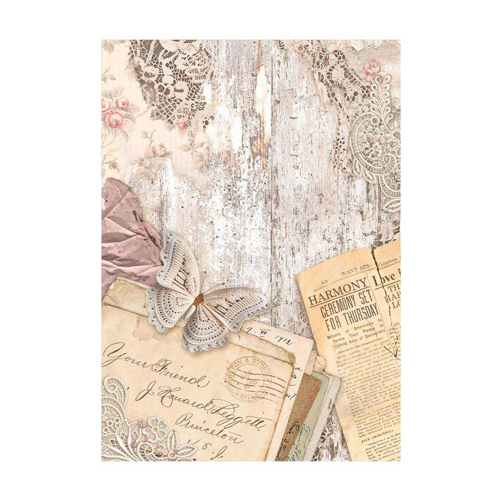 Stamperia Romance Forever Collection - A6 Rice Paper Backgrounds [DFSAK6014] - Image 3
