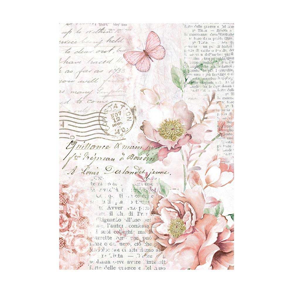Stamperia Roseland Collection - A6 Rice Paper Backgrounds [DFSAK6006] - Image 7