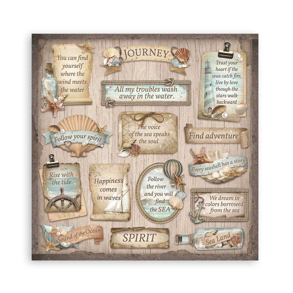 Stamperia Sea Land Collection - 8" x 8" Paper Pad [SBBS101] - Image 2