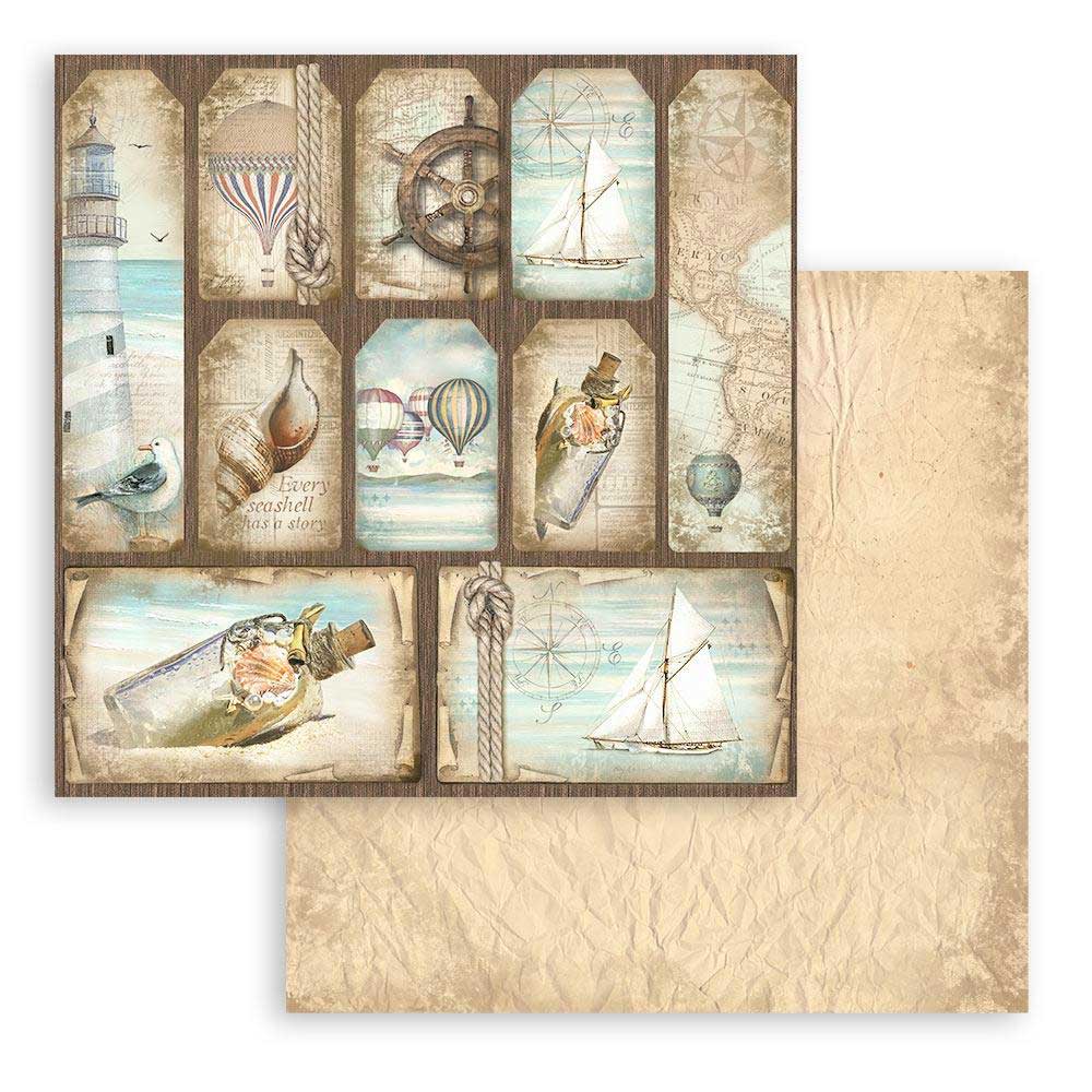 Stamperia Sea Land Collection - 8" x 8" Paper Pad [SBBS101] - Image 11