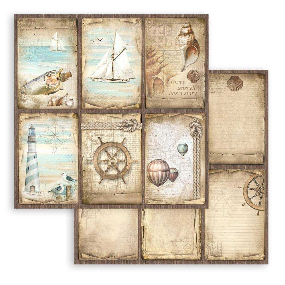 Stamperia Sea Land Collection - 8" x 8" Paper Pad [SBBS101] - Image 12