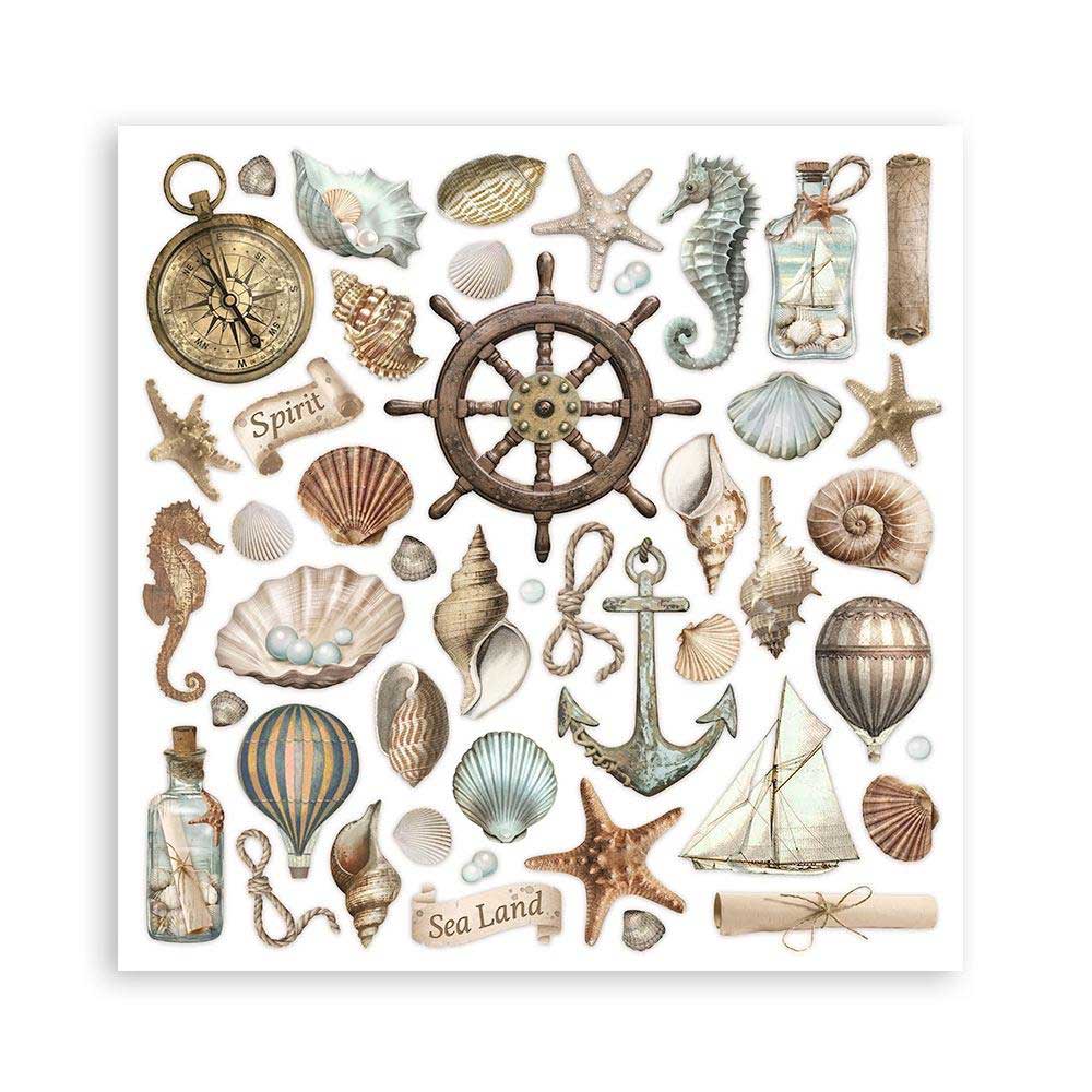 Stamperia Sea Land Collection - 8" x 8" Paper Pad [SBBS101] - Image 13