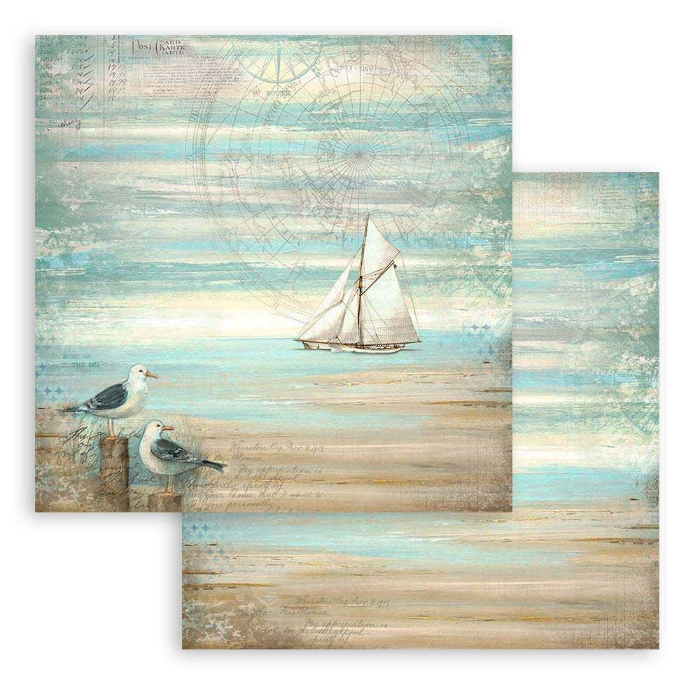 Stamperia Sea Land Collection - 8" x 8" Paper Pad [SBBS101] - Image 3