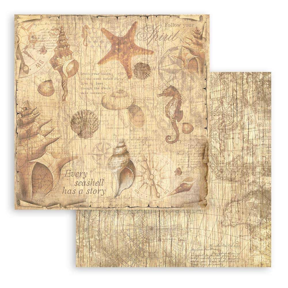 Stamperia Sea Land Collection - 8" x 8" Paper Pad [SBBS101] - Image 6