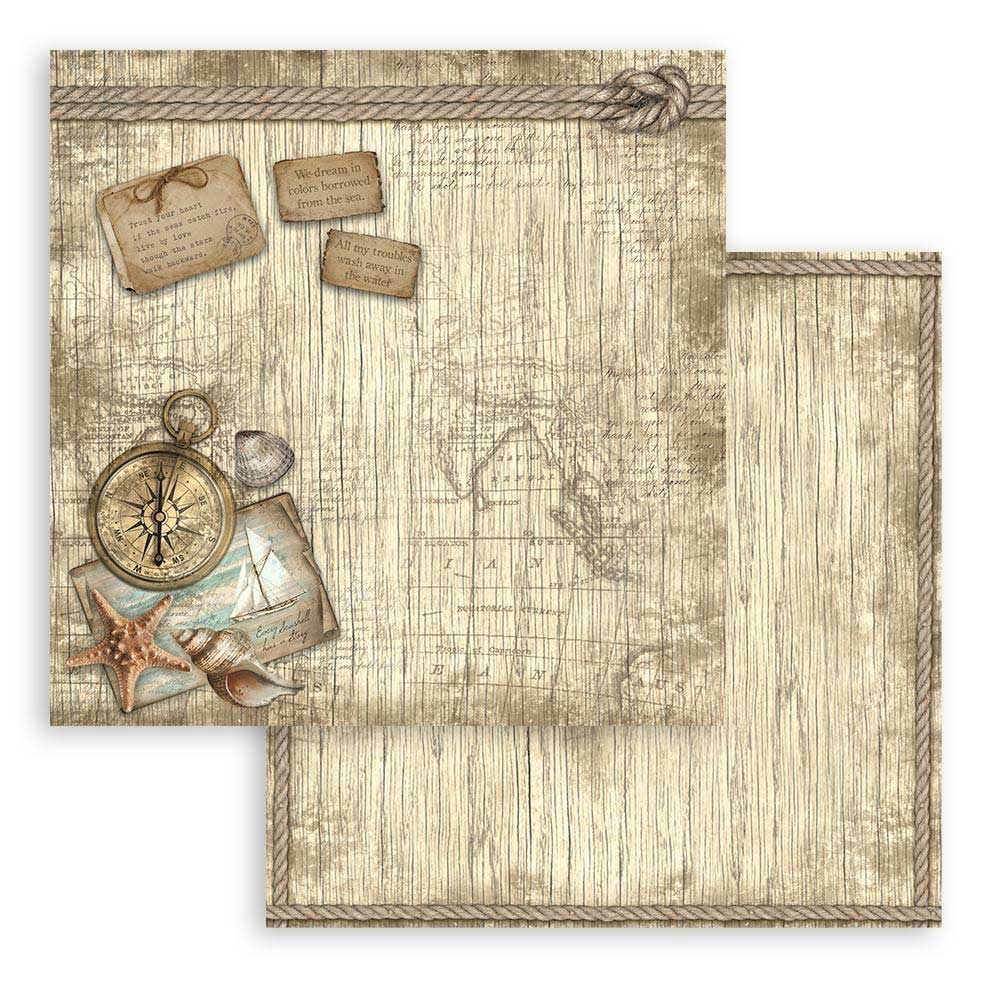 Stamperia Sea Land Collection - 8" x 8" Paper Pad [SBBS101] - Image 8