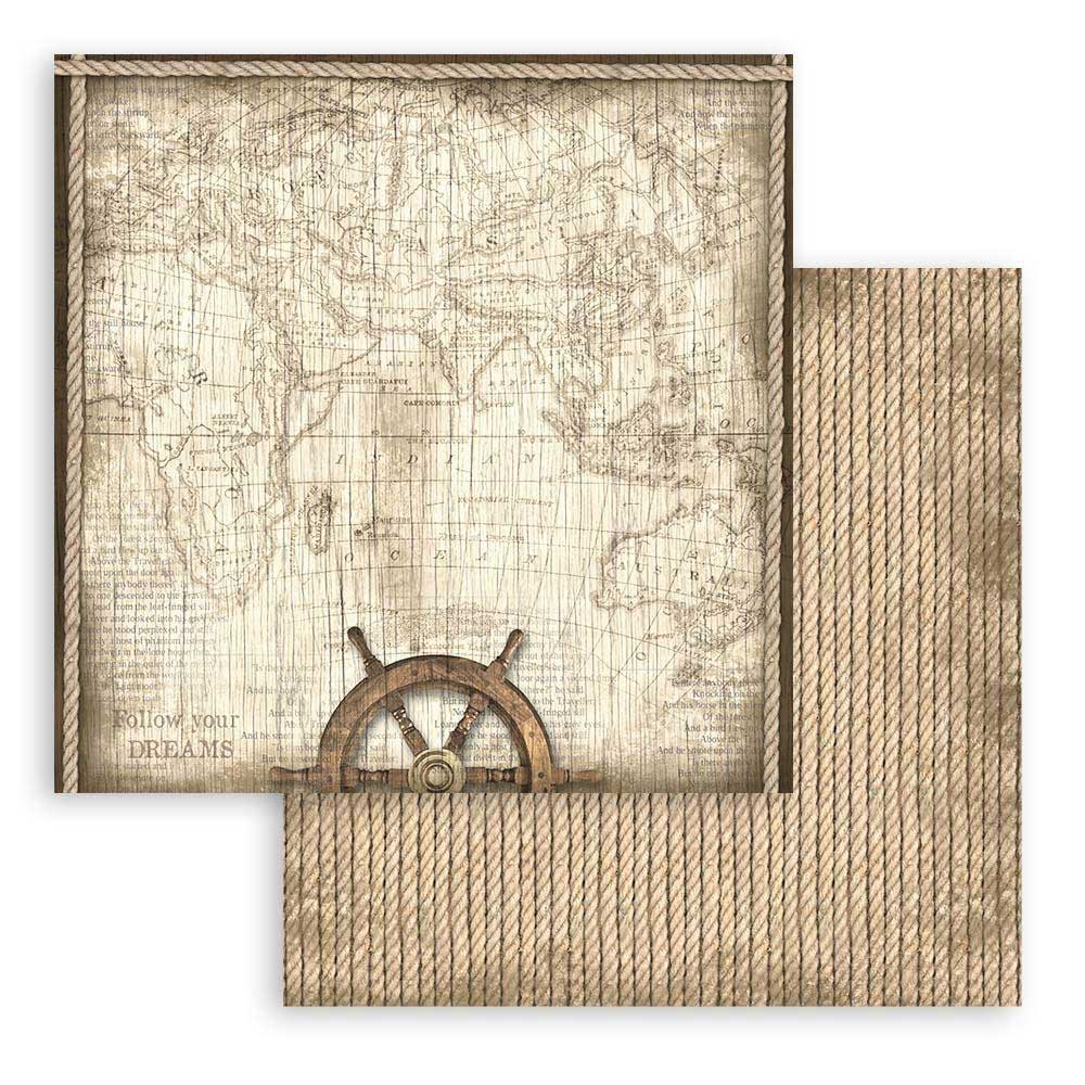 Stamperia Sea Land Collection - 8" x 8" Paper Pad [SBBS101] - Image 9