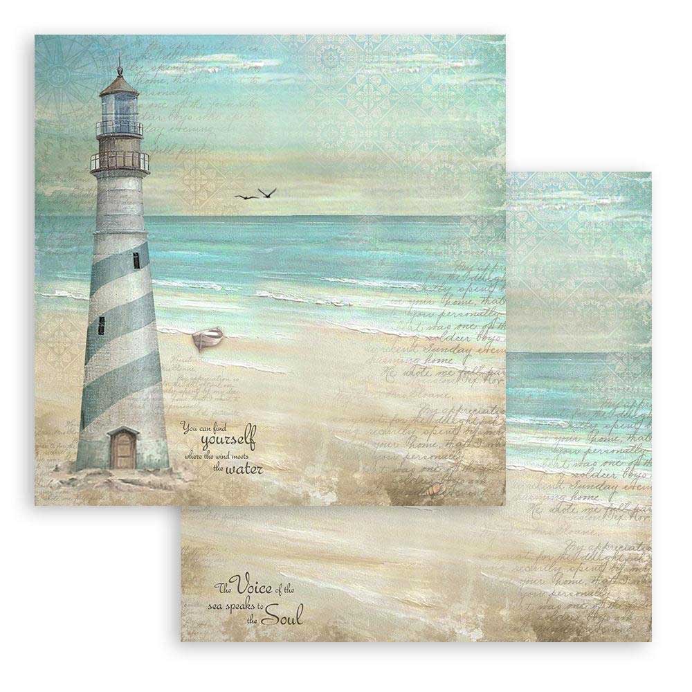 Stamperia Sea Land Collection - 8" x 8" Paper Pad [SBBS101] - Image 10