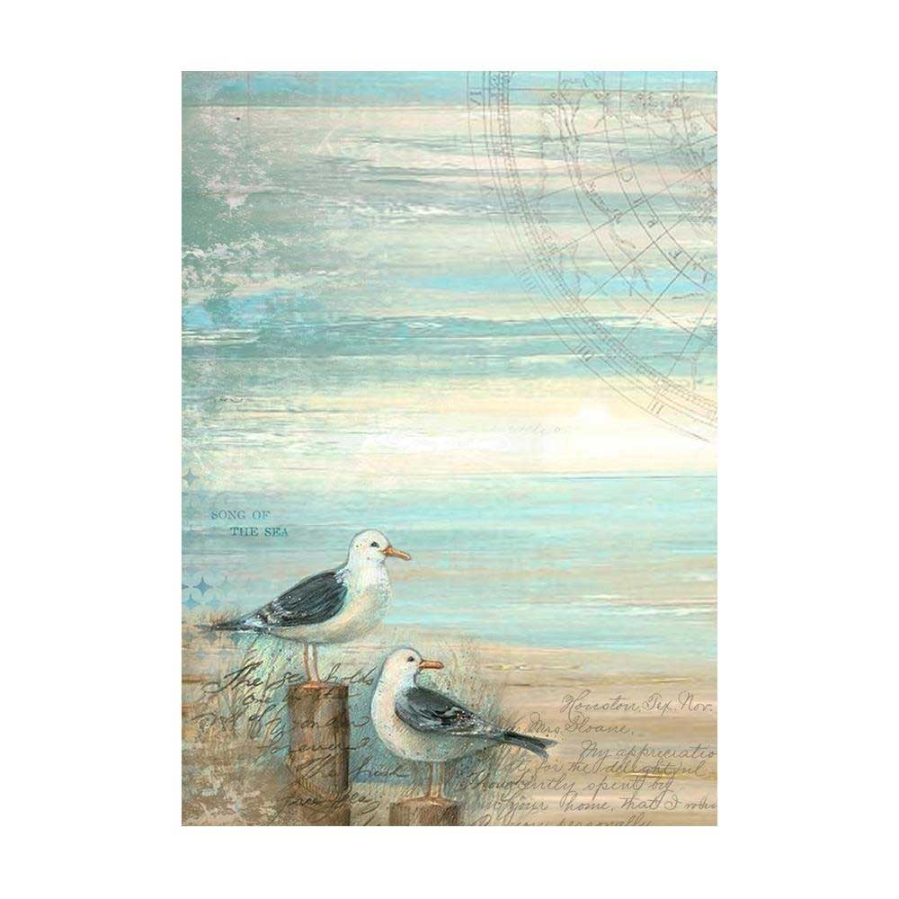Stamperia Sea Land Collection - A6 Rice Paper Backgrounds [DFSAK6019] - Image 2