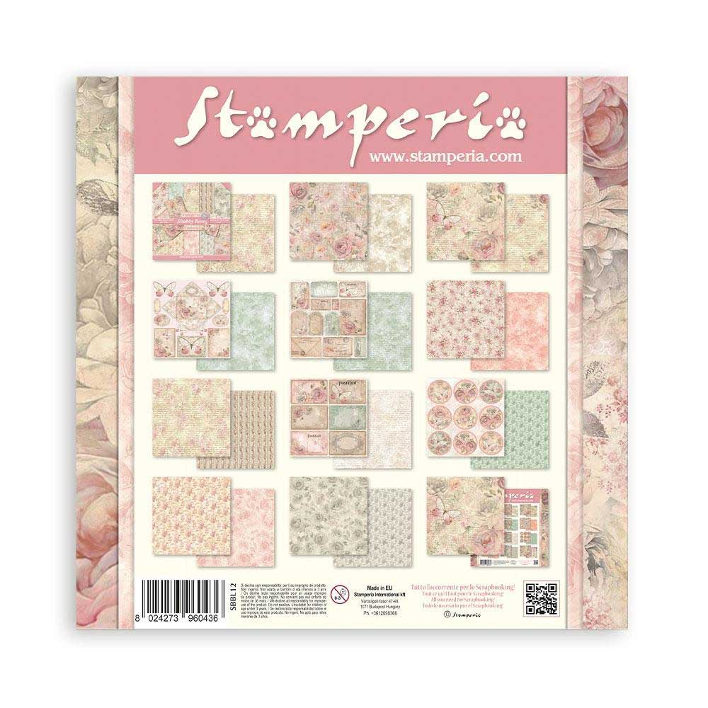 Stamperia Shabby Rose Collection - 12" x 12" Paper Pad [SBBL12] - Image 2