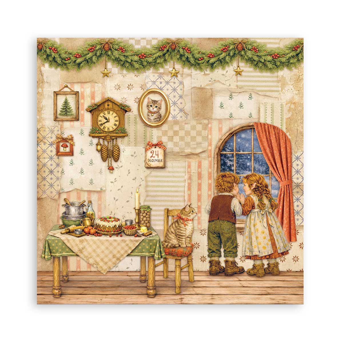 Stamperia Silent Night Collection - 12" x 12" Maxi Paper Pad [SBBXLB40] - Image 9
