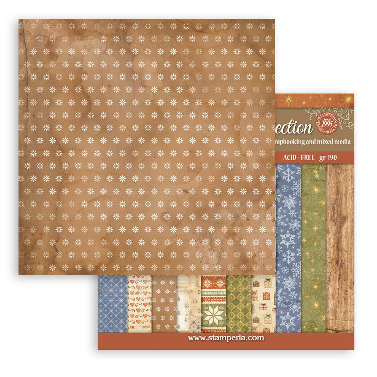 Stamperia Silent Night Collection - 8" x 8" Backgrounds Selection [SBBS149] - Image 3