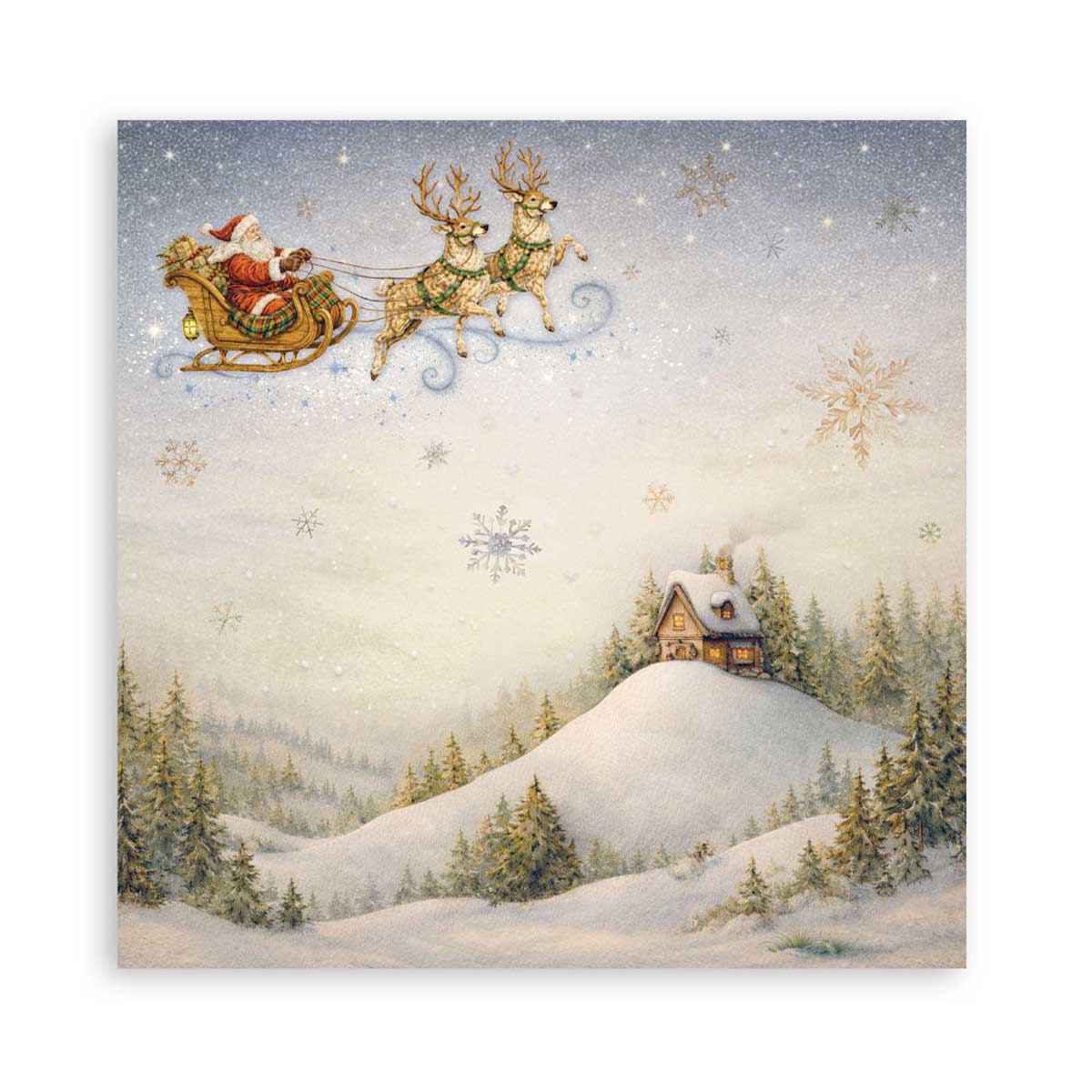 Stamperia Silent Night Collection - 8" x 8" Maxi Paper Pad [SBBSXB28] - Image 3