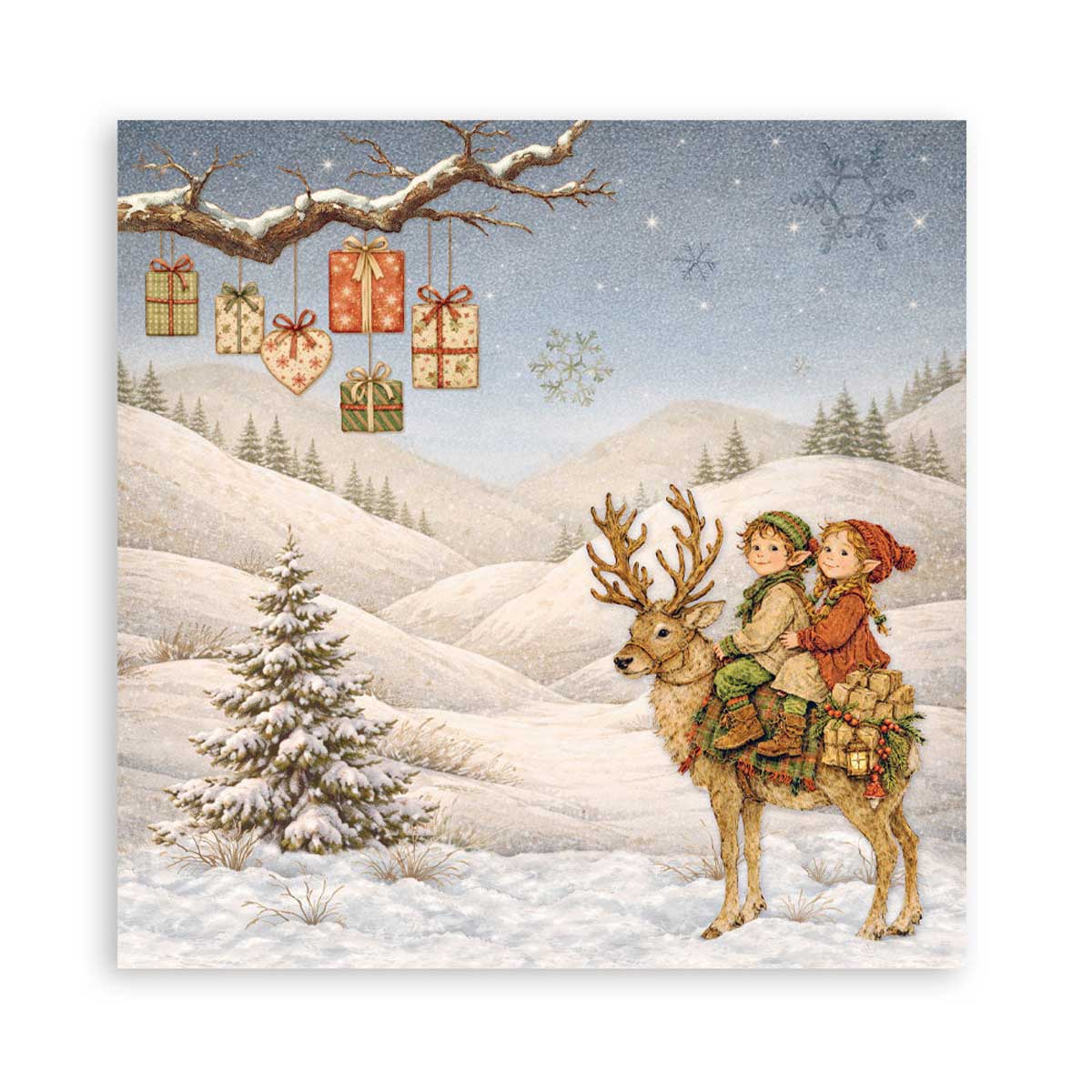 Stamperia Silent Night Collection - 8" x 8" Maxi Paper Pad [SBBSXB28] - Image 5