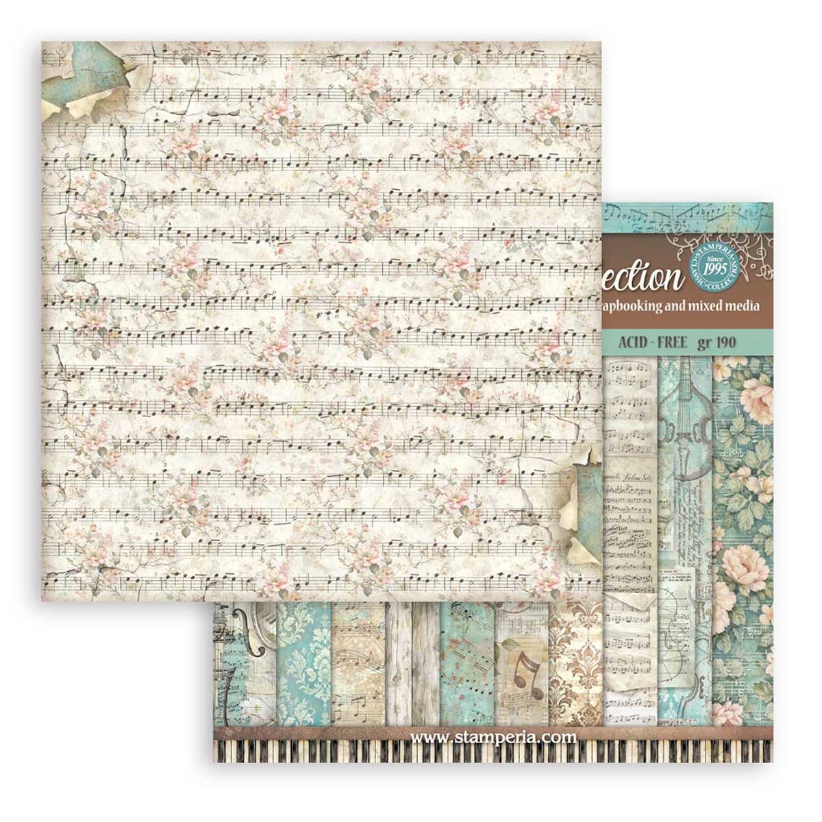 Stamperia Symphony Collection - 12" x 12" Maxi Backgrounds Selection [SBBL189] - Image 3