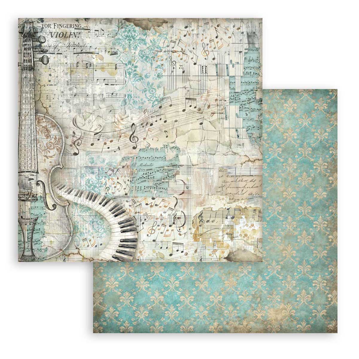 Stamperia Symphony Collection - 8" x 8" Backgrounds Selection [SBBS145] - Image 7