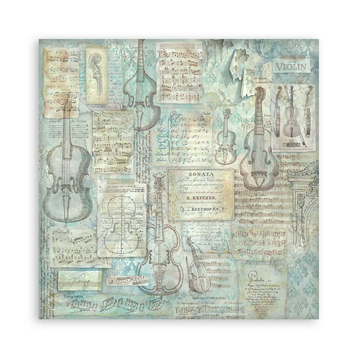 Stamperia Symphony Collection - 8" x 8" Maxi Paper Pad [SBBSXB26] - Image 10