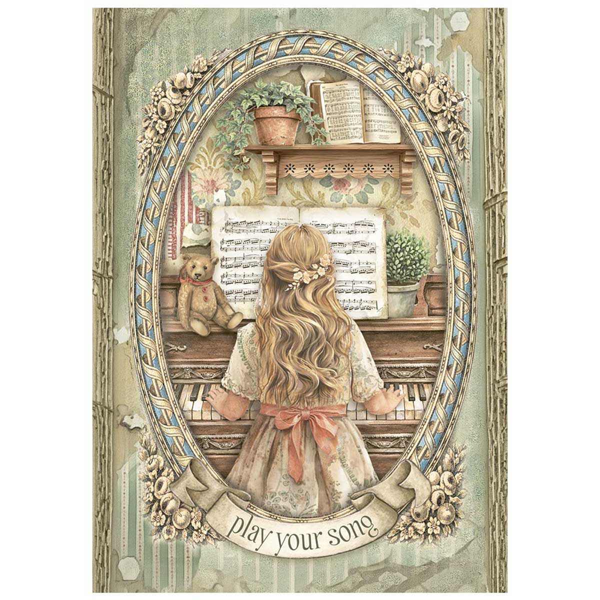 Stamperia Symphony Collection - A6 Mini Rice Paper Set [DFSA6X07] - Image 3