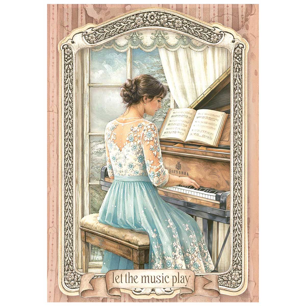 Stamperia Symphony Collection - A6 Mini Rice Paper Set [DFSA6X07] - Image 6