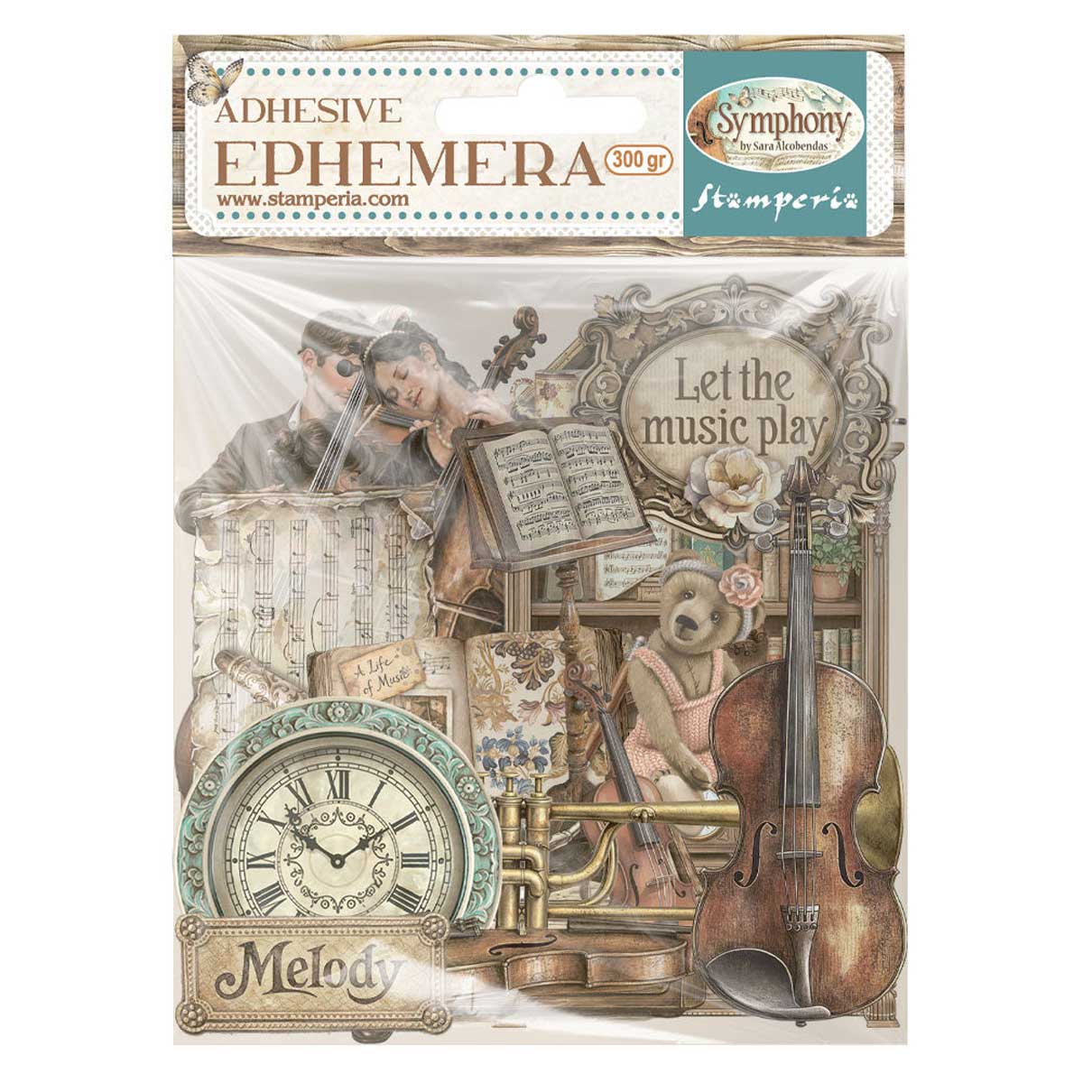 Stamperia Symphony Collection - Adhesive Ephemera [DFLCT84]
