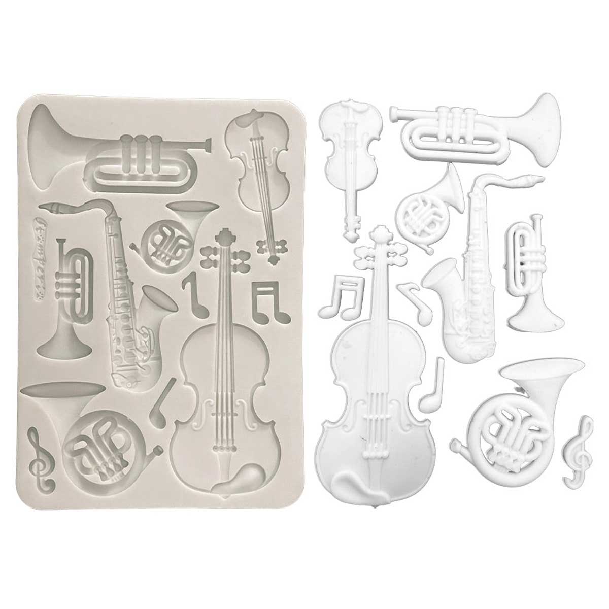 Stamperia Symphony Collection - Silicone Mould - Musical Instruments [KACMA615]