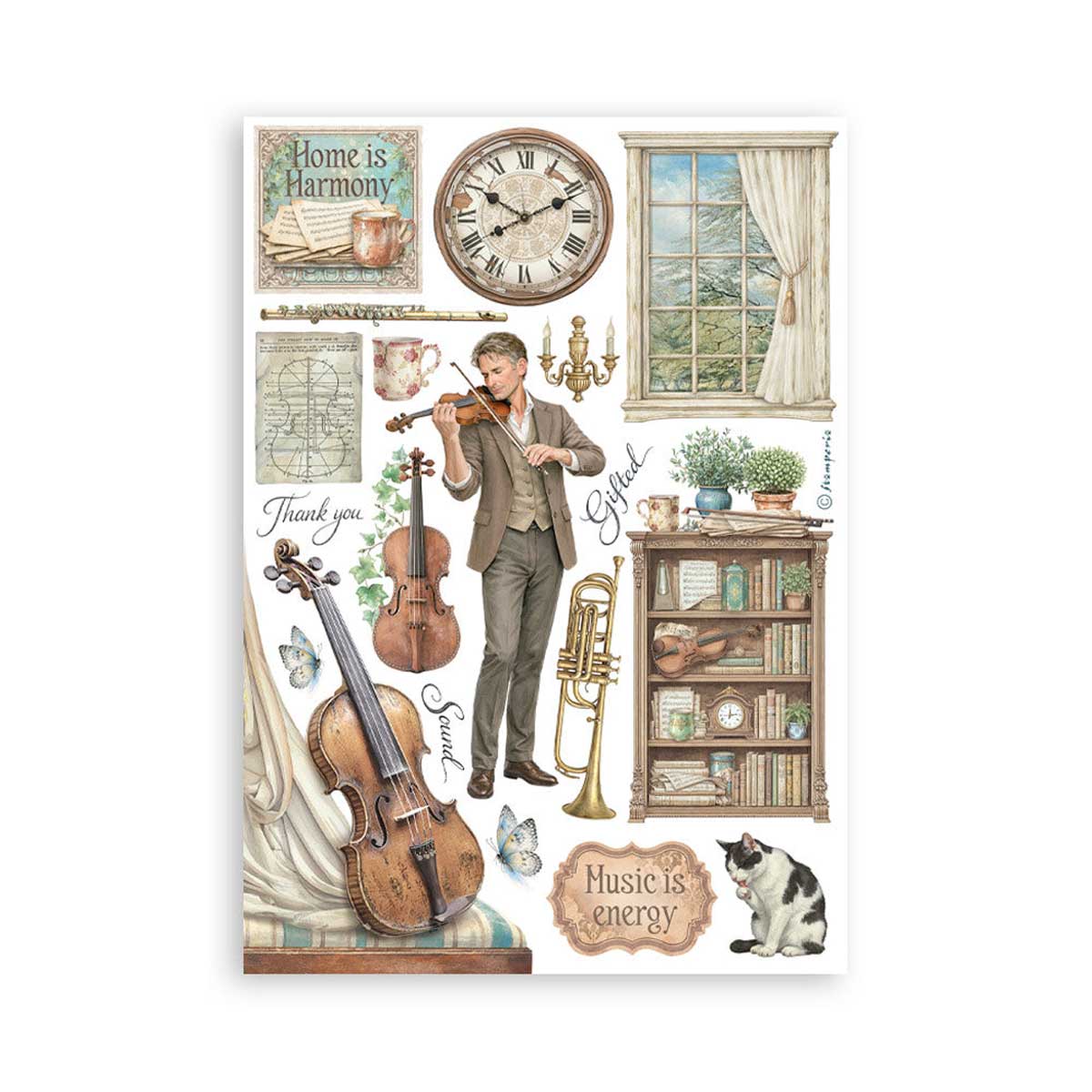 Stamperia Symphony Collection - Washi Pad [SBW34] - Image 5