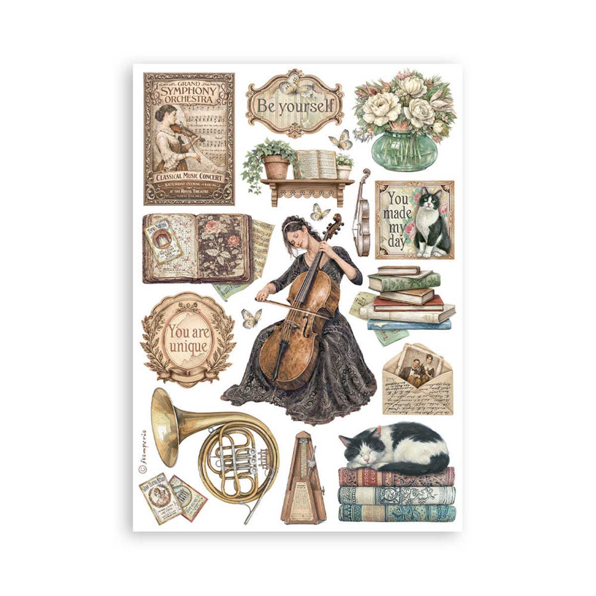 Stamperia Symphony Collection - Washi Pad [SBW34] - Image 6