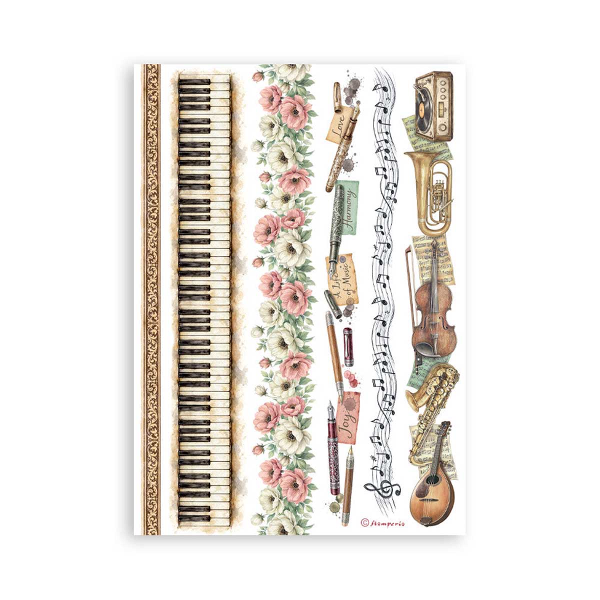 Stamperia Symphony Collection - Washi Pad [SBW34] - Image 8