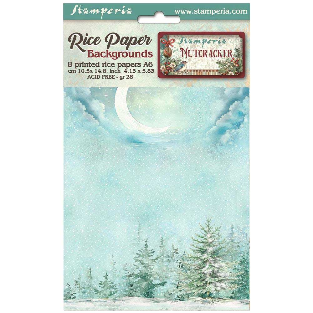 Stamperia The Nutcracker Collection - A6 Rice Paper Backgrounds [DFSAK6027]