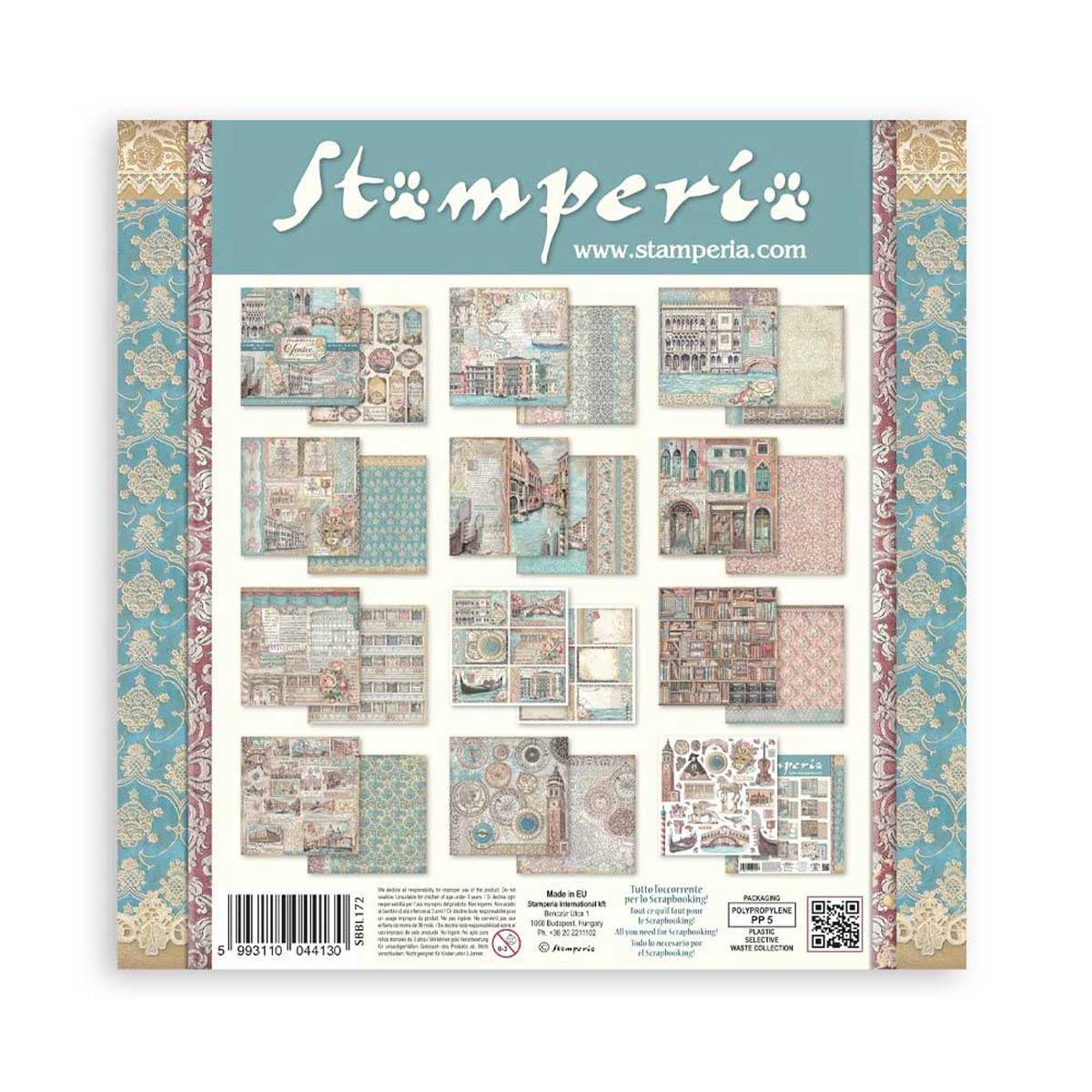 Stamperia Venice Collection - 12" x 12" Paper Pad [SBBL172] - Image 2