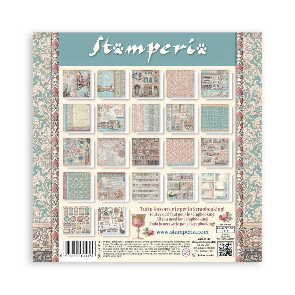 Stamperia Venice Collection - 8" x 8" Maxi Paper Pad [SBBSXB14] - Image 2