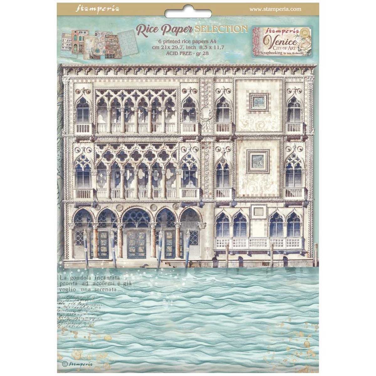 Stamperia Venice Collection - A4 Rice Paper Selection [DFSA4XVN]