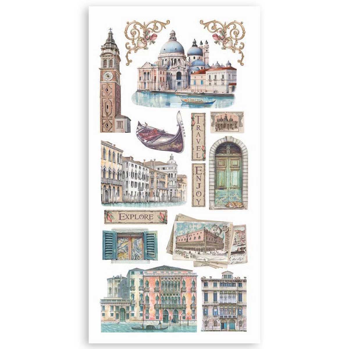 Stamperia Venice Collection - Paper Cut-Outs [SBBCT14] - Image 2
