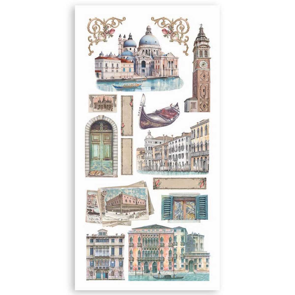 Stamperia Venice Collection - Paper Cut-Outs [SBBCT14] - Image 3