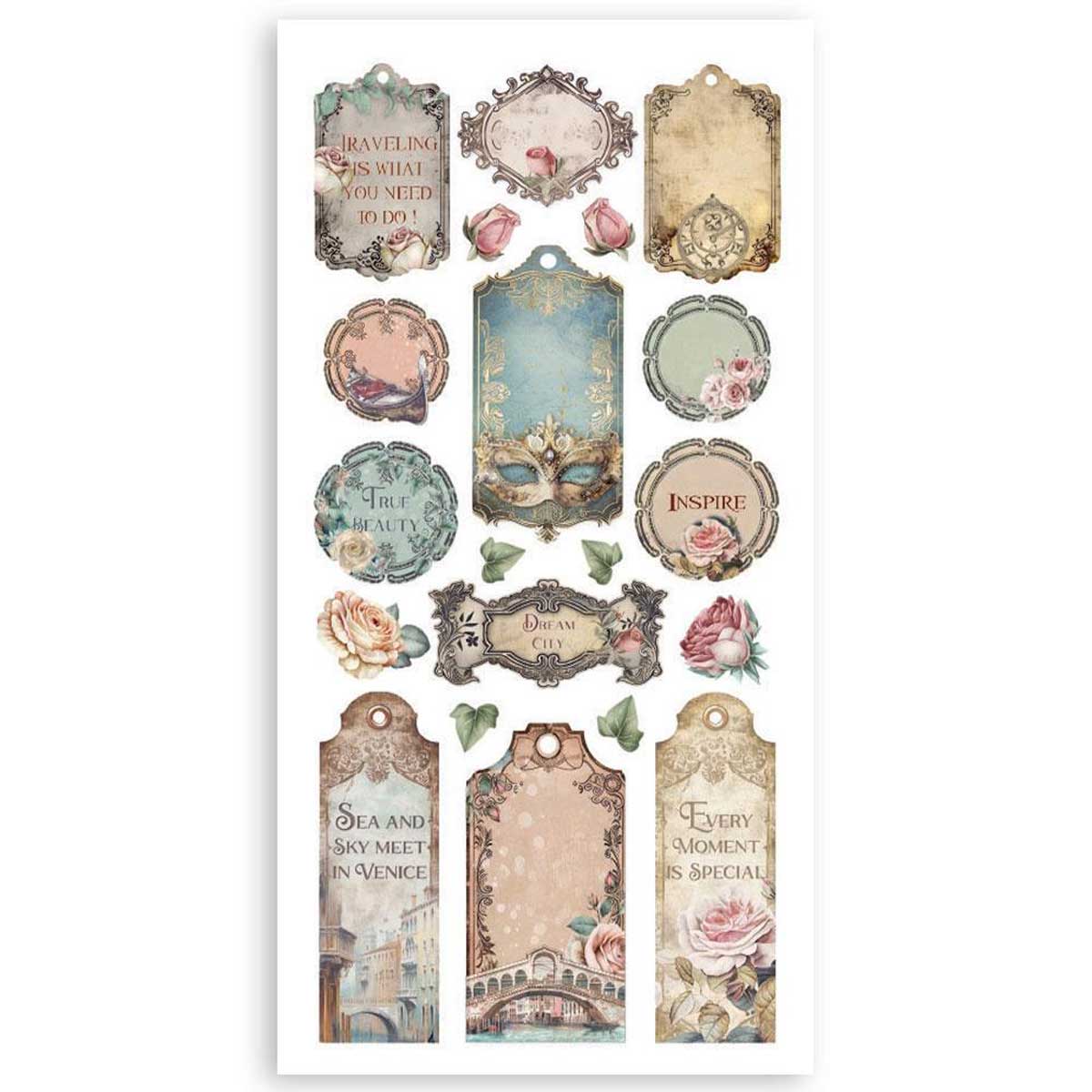 Stamperia Venice Collection - Paper Cut-Outs [SBBCT14] - Image 8