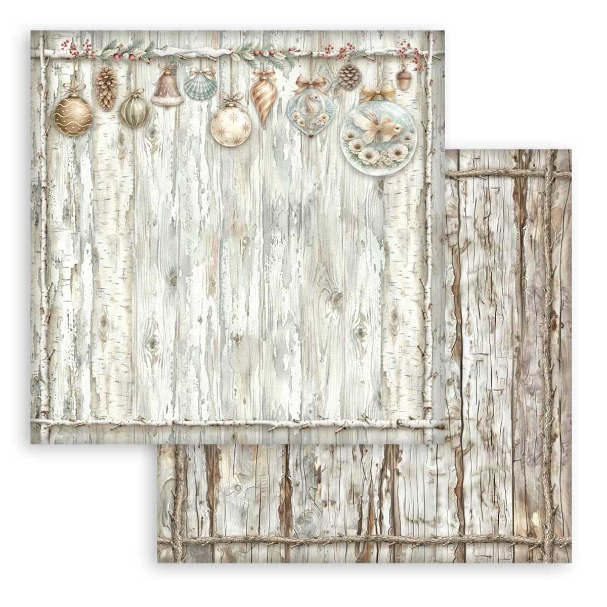 Stamperia White Christmas Collection - 12" x 12" Maxi Backgrounds Selection [SBBL191] - Image 5
