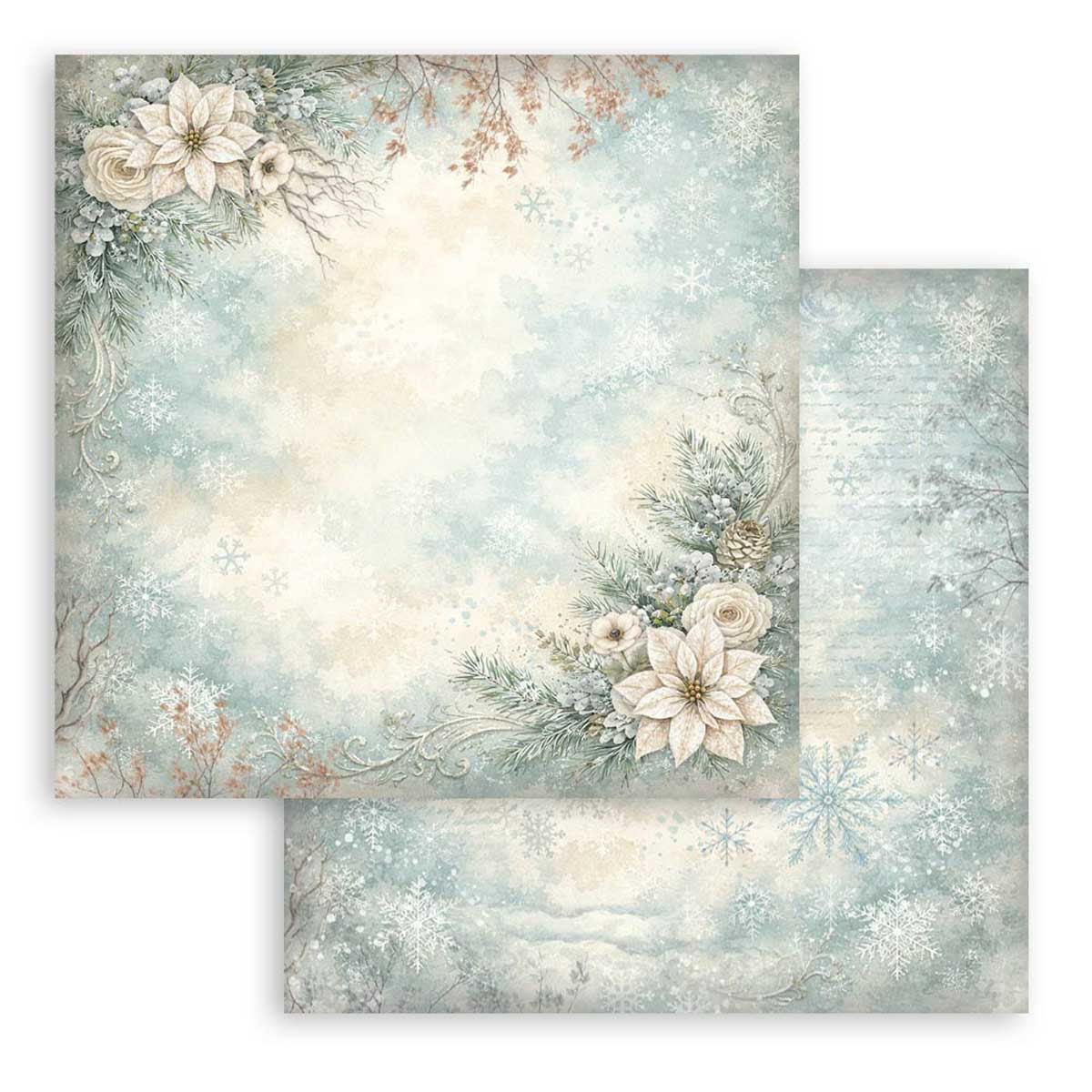 Stamperia White Christmas Collection - 12" x 12" Maxi Backgrounds Selection [SBBL191] - Image 9