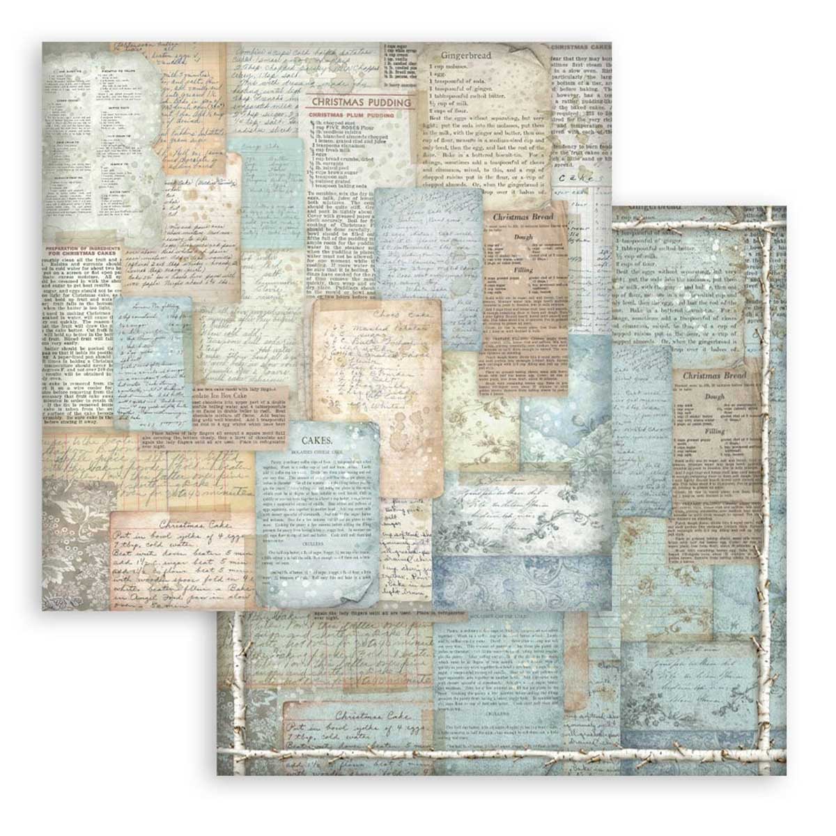 Stamperia White Christmas Collection - 12" x 12" Maxi Backgrounds Selection [SBBL191] - Image 10