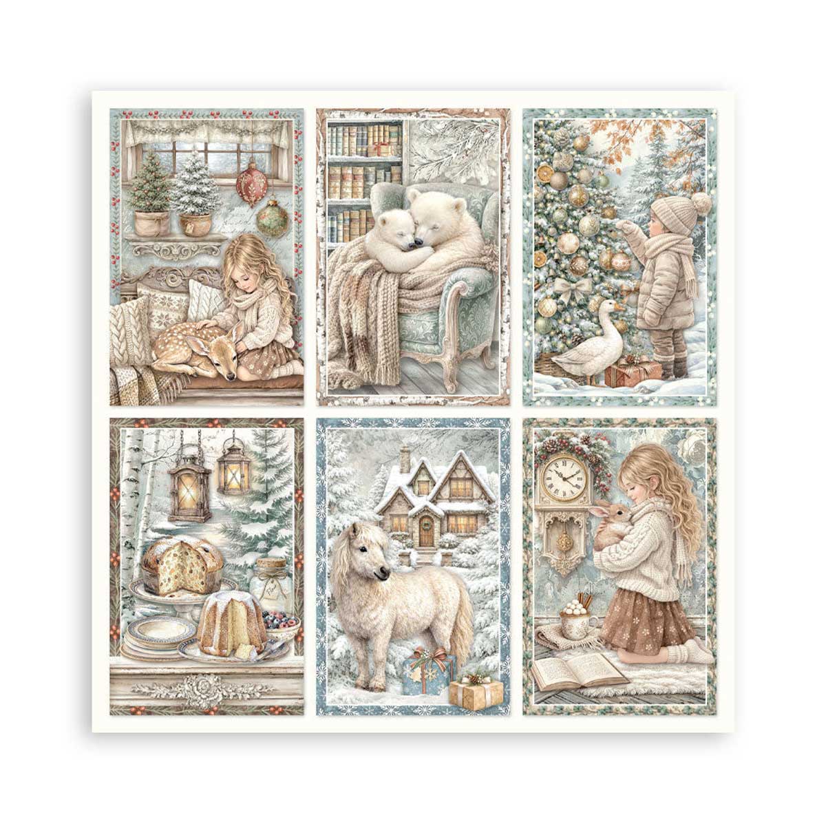 Stamperia White Christmas Collection - 12" x 12" Maxi Paper Pad [SBBXLB39] - Image 17