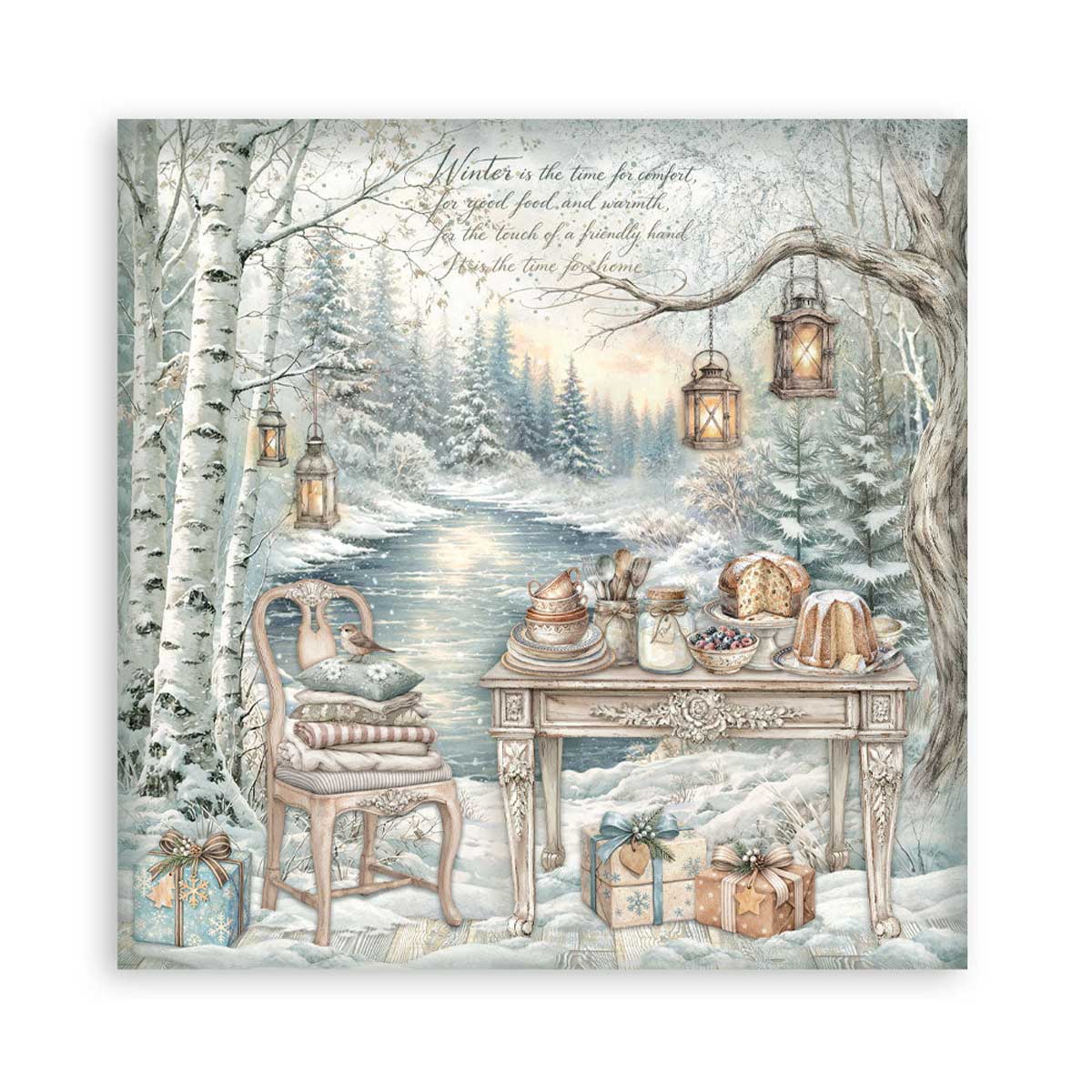 Stamperia White Christmas Collection - 12" x 12" Maxi Paper Pad [SBBXLB39] - Image 5