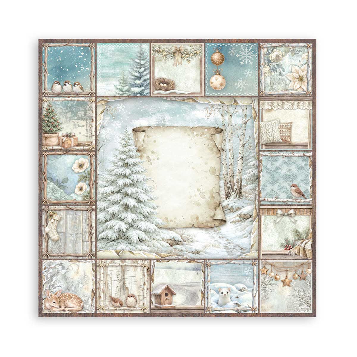 Stamperia White Christmas Collection - 12" x 12" Maxi Paper Pad [SBBXLB39] - Image 9