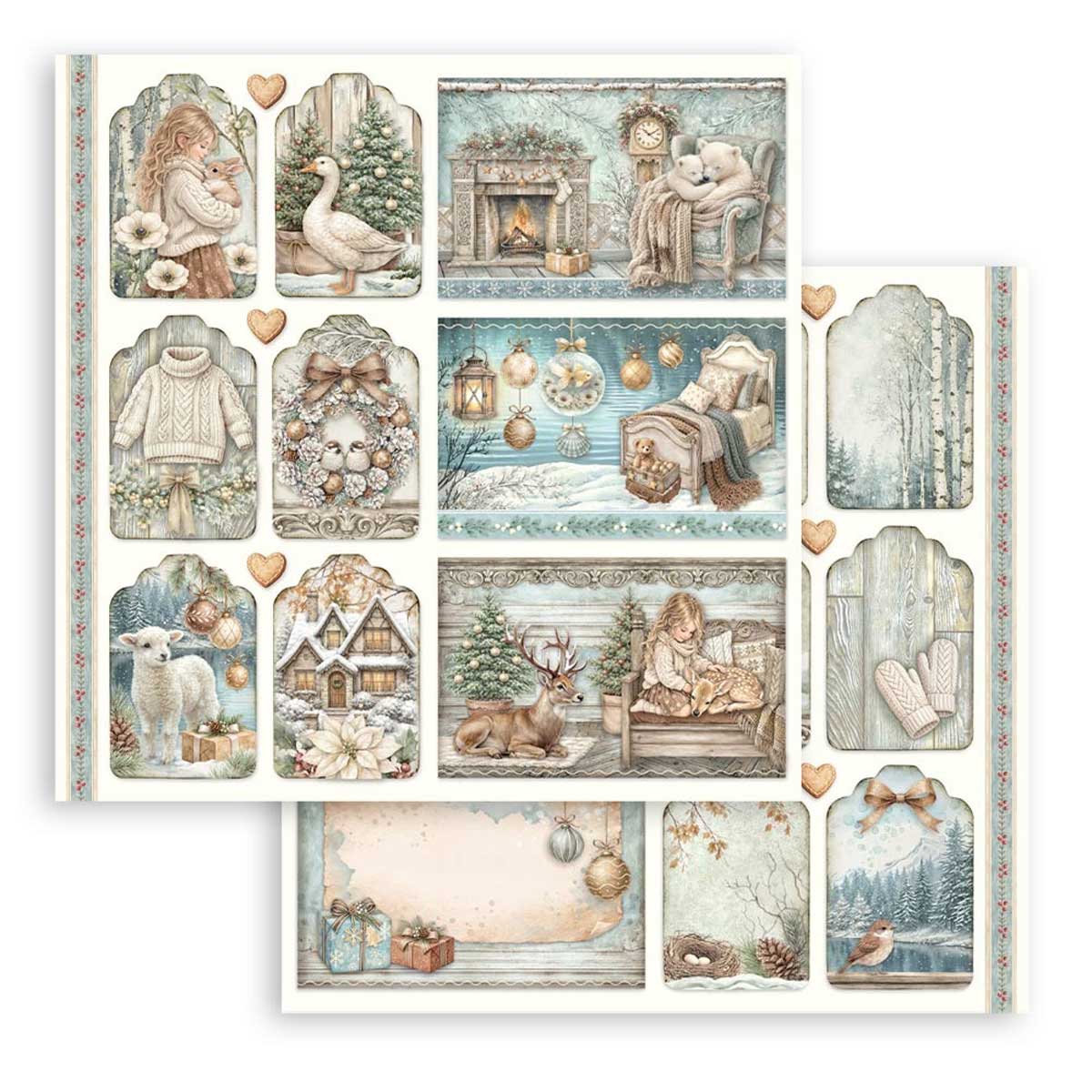 Stamperia White Christmas Collection - 12" x 12" Paper Pad [SBBL190] - Image 11
