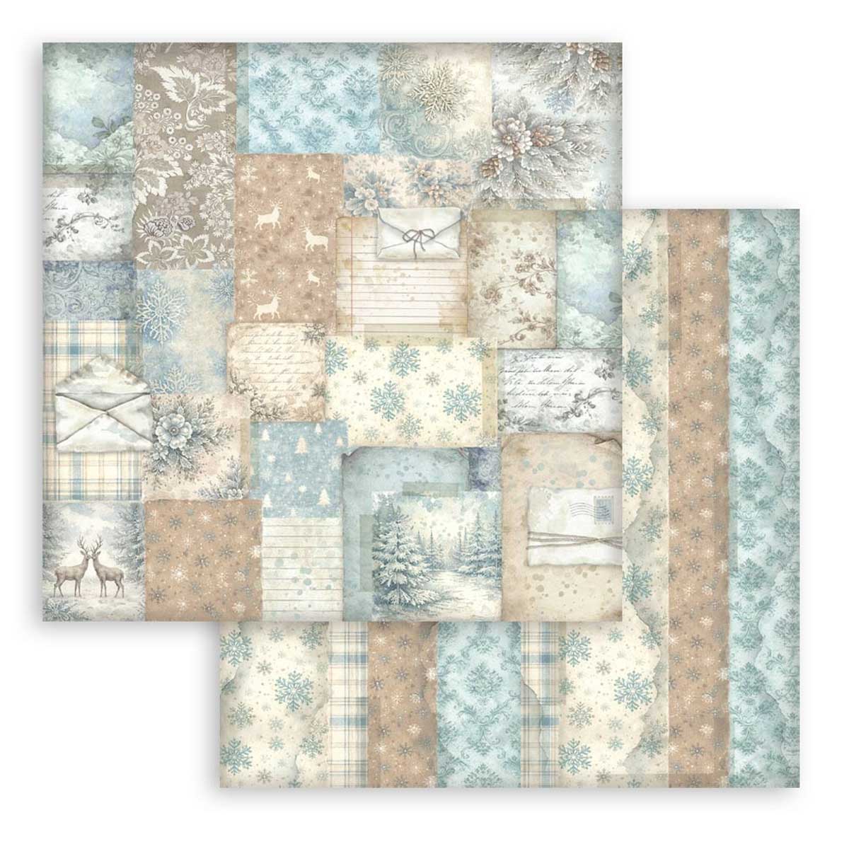Stamperia White Christmas Collection - 8" x 8" Backgrounds Selection [SBBS147] - Image 3